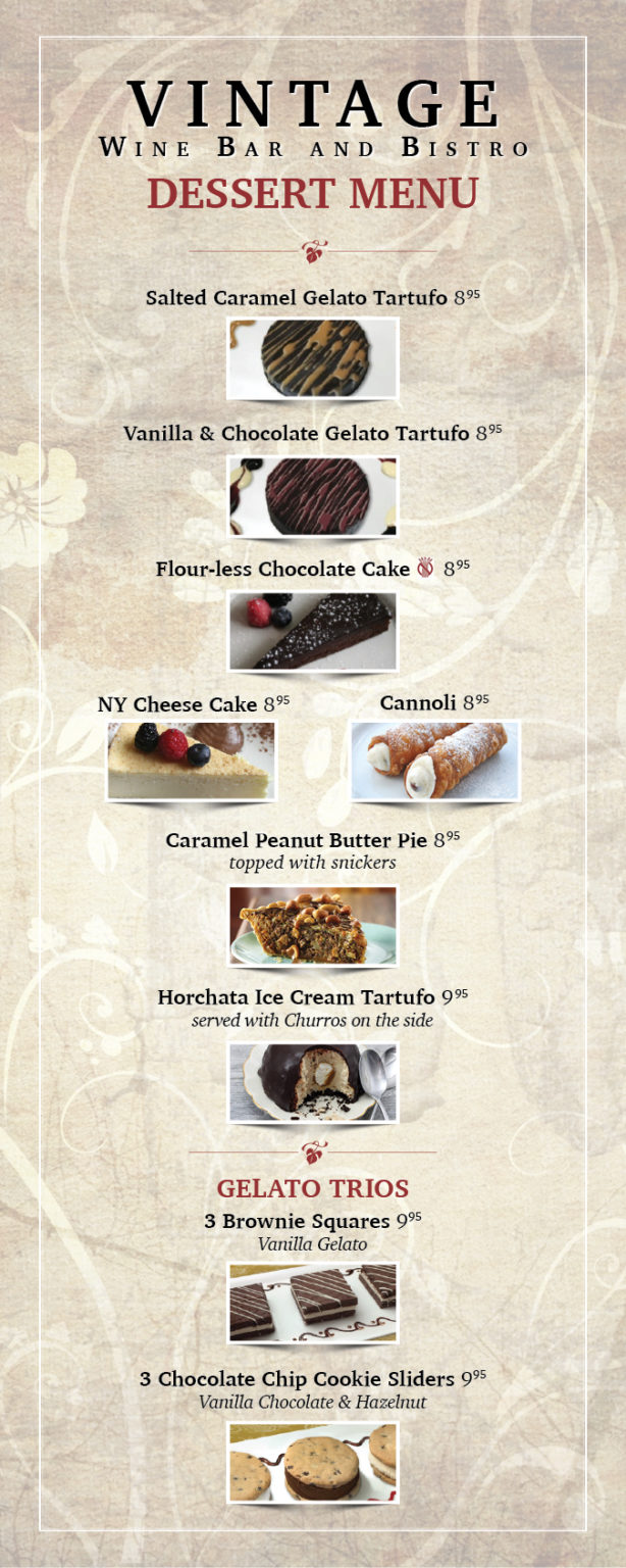 Dessert Vintage Wine Bar and Bistro